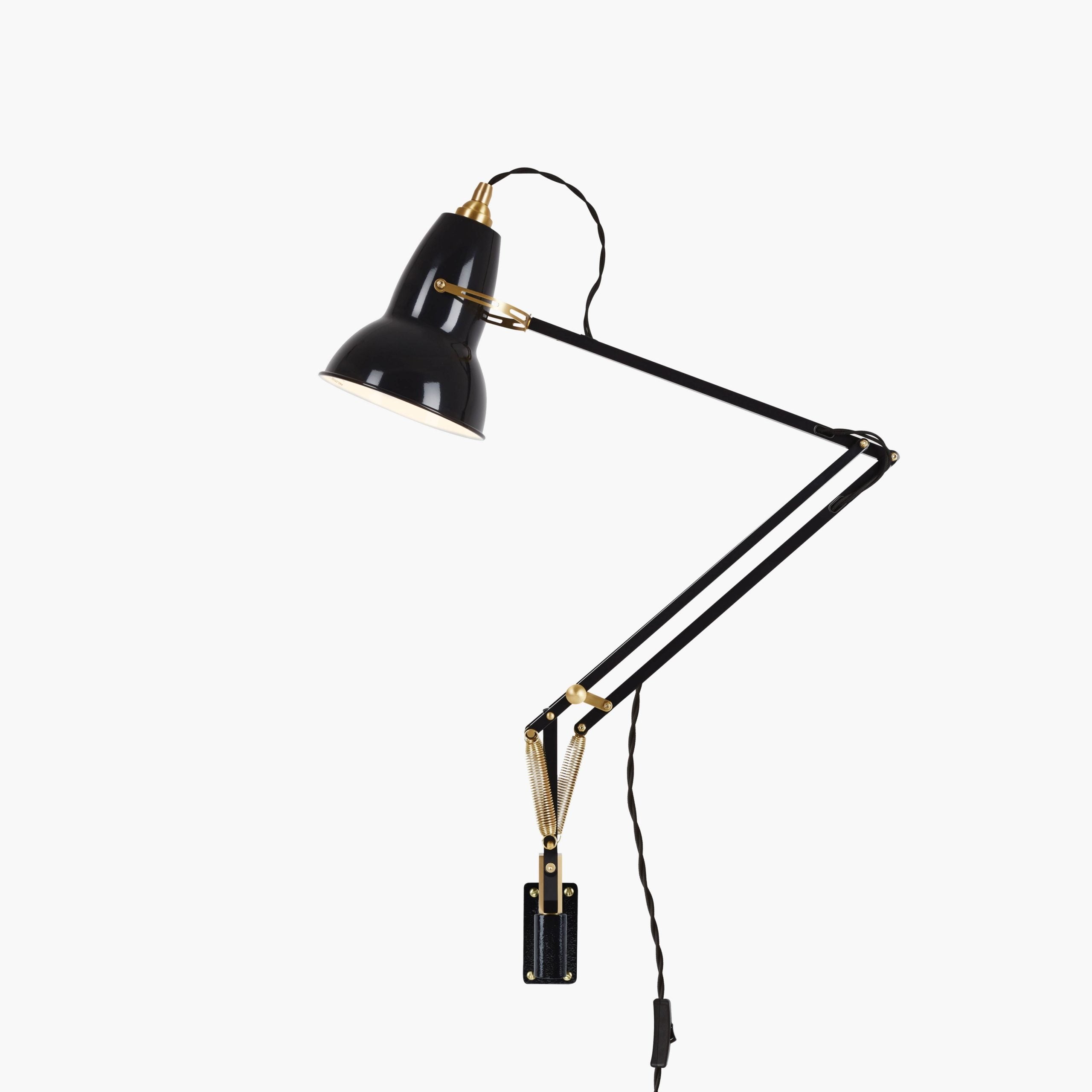 Modryx Adjustable Wall Lamp with chrome bracket and aluminium shade