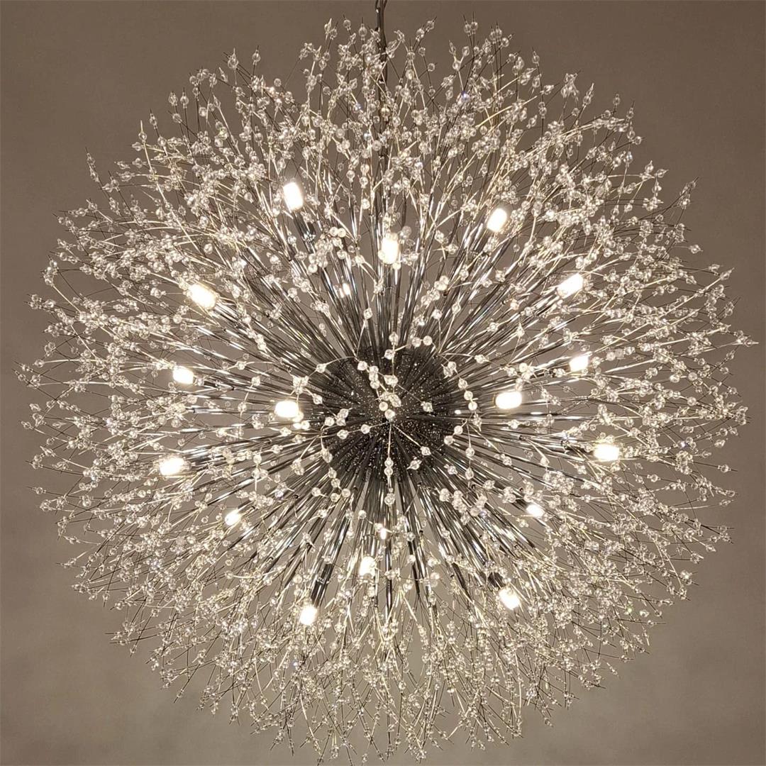 Sputnik-Kronleuchter „Feuerwerk“ mit 20 Lichtquellen