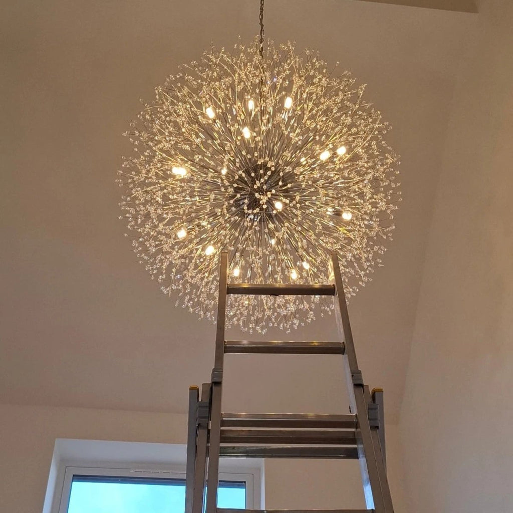 Sputnik-Kronleuchter „Feuerwerk“ mit 20 Lichtquellen